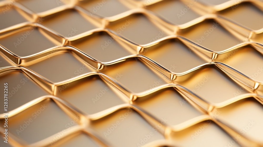 Poster this gold metal texture showcases a unique grid pattern with a shimmering surface that reflects ligh