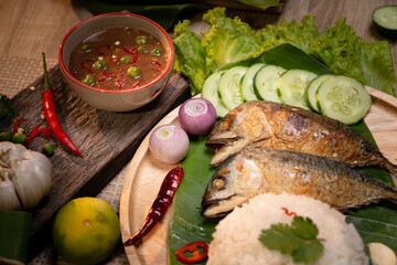 น้ำพริกกะปิปลาทู อาหารไทย Nam Prik Kapi Foodthai