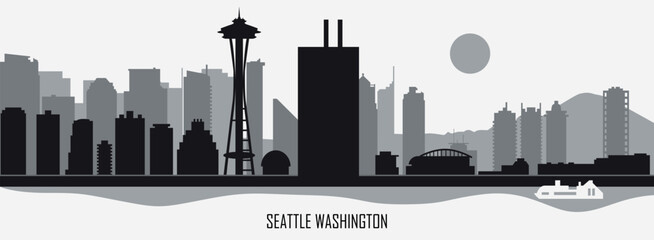 Washington City skyline vector