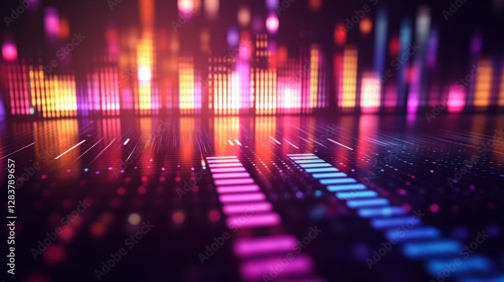 Poster abstract background with equalizer