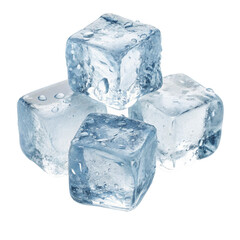 ice cubes isolated on white