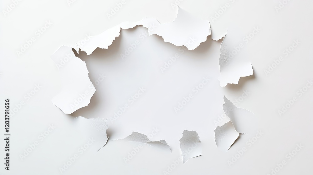 Poster torn paper texture with empty space for creative mockup designs