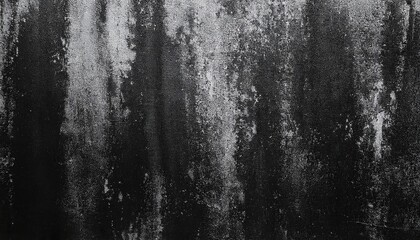 dark abstract grunge texture with rough black and white streaks, weathered distressed surface ideal for background and design


