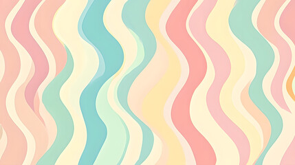 A pattern of wavy lines in pastel colors, creating an abstract background with a sense of movement and depth
