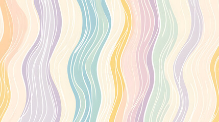 A pattern of wavy lines in pastel colors, creating an abstract background with a sense of movement and depth
