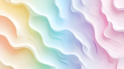 A pattern of wavy lines in pastel colors, creating an abstract background with a sense of movement and depth

