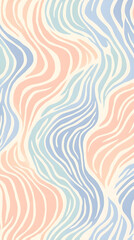 A pattern of wavy lines in pastel colors, creating an abstract background with a sense of movement and depth
