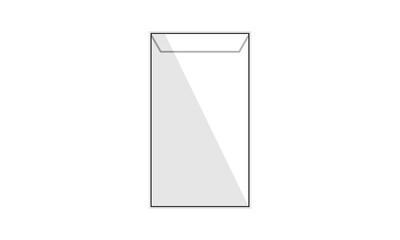 Long white envelope design vector