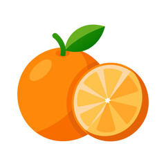 Illustration of Orange isolated on white background
