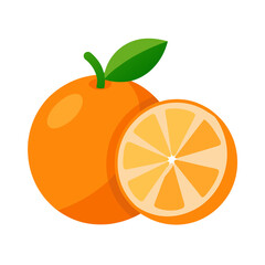 Illustration of Orange isolated on white background