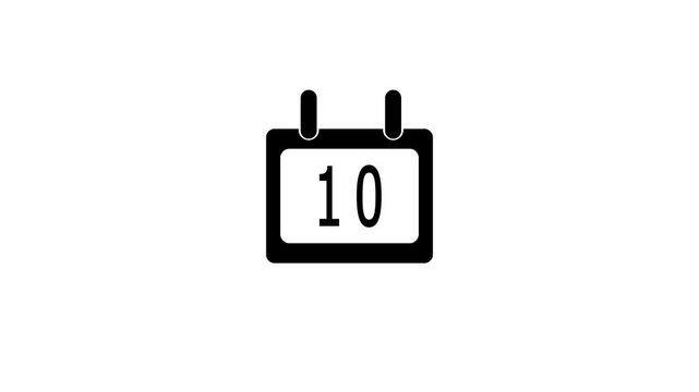 Animated Calender icon isolated .Time and date Managements Schedule icon isolated .Calender schedule 5.