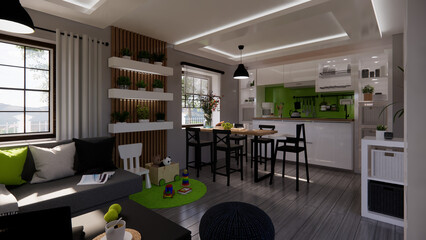Modern Scandinavian Living Room Interior Design