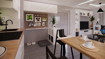 Modern Scandinavian Living Room Interior Design