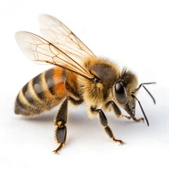 honey bee isolated on white background