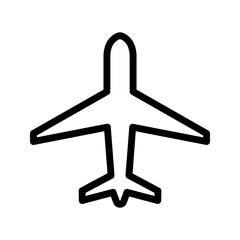 airplane icon color editable on white background