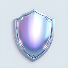 Holographic shield providing protection and security on white background