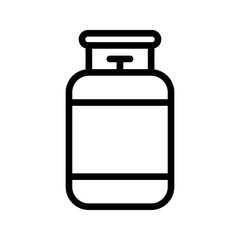 gas bottle icon color editable on white background