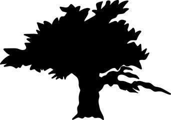 black tree silhouette