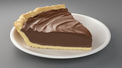 A Decadent Chocolate Pie Slice, Exquisitely Captured