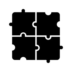 Obraz premium puzzle icon color editable on white background