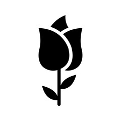 rose icon color editable on white background