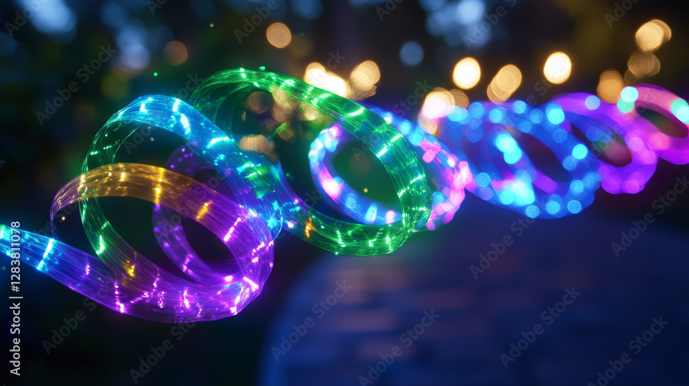 Poster magic wands set with sparkling swirls isolated on transparent background. vector realistic illustrat