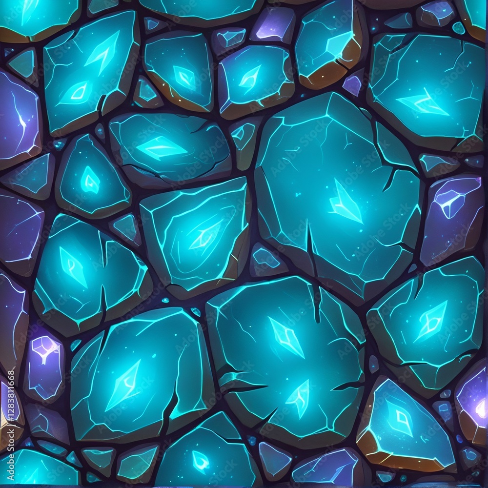 Poster colorful glowing rocks texture for background and pattern use