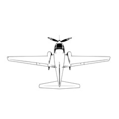 Stylized airplane illustration on white background, simplicity in design