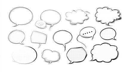 Fototapeta premium Speech Bubbles Collection for Creative Communication Designs