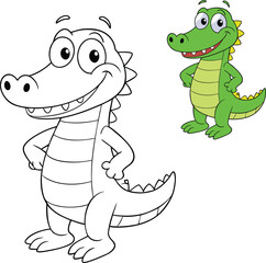 A cheerful, fun-loving crocodile with a big toothy grin, bright green scales, and playful eyes. Always ready for adventure, laughter, and spreading joy to everyone!
