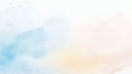 Obraz premium A soft watercolor background featuring gentle shades of blue and peach, creating a calm and serene atmosphere.