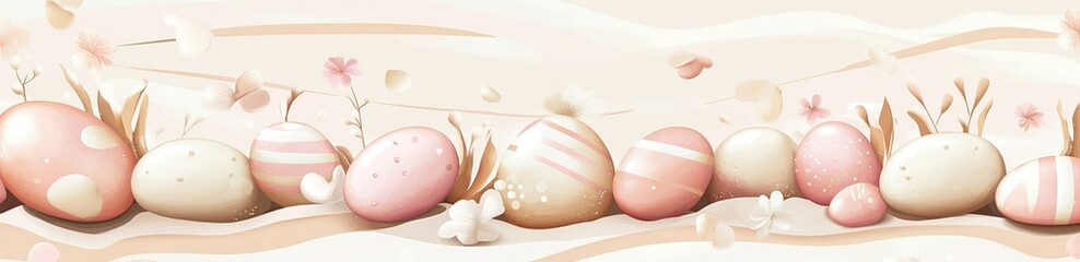 Fototapeta premium Easter vector illustration with candy look and faith metaphors