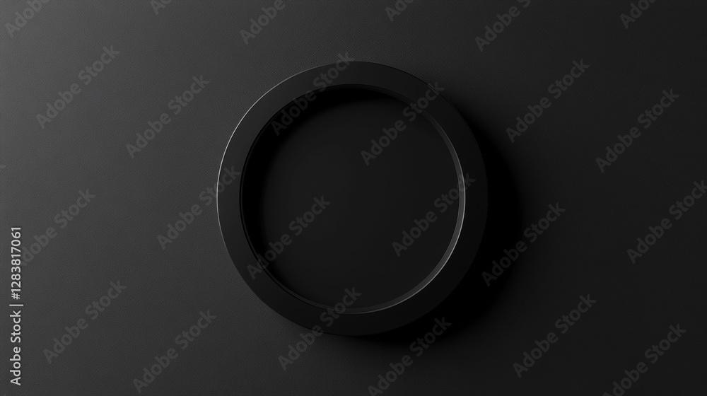 Fototapete 3d shade box effect. realistic black vector shadow. soft gradient ellipse border isolated mockup tem
