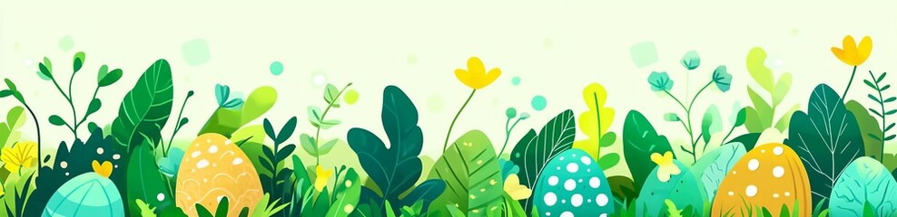 Engaging Easter vector illustration with cookie shapes and harmony theme