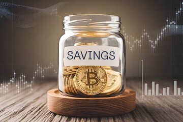 Bitcoin Savings Jar: Secure Investment Concept
