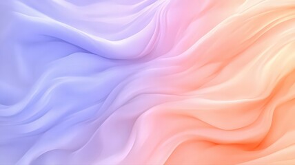 Abstract Pastel Wave Background: Smooth Gradient Texture in Blues, Purples, Oranges and Pinks