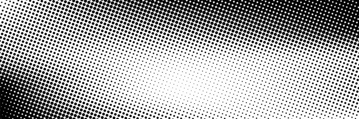 Set of halftone dots gradient pattern texture isolated on white background. Straight dotted spots using halftone circle dot raster texture. Vector blot half tone collection.