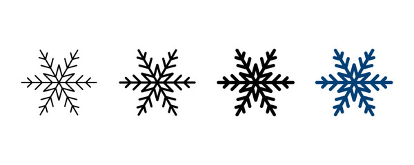 Set of Snowflakes Christmas design vector. Snowflake icon vector. Snow icon set.