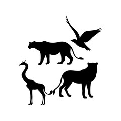 Animals logos collection. Animal logo set. Isolated on White background
