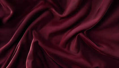 Fototapeta premium Close-Up Of Luxurious Coffee Brown Satin Fabric Texture