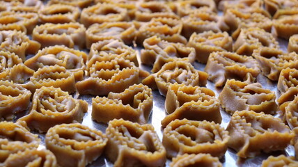 Chebakia Close-Up: Traditional Moroccan Honey Sesame Cookie for Ramadan & Eid Festive Desserts