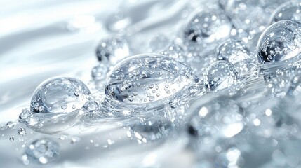 Captivating water droplets on a smooth surface close-up photography nature's beauty minimalistic environment macro viewpoint crystal clarity concept