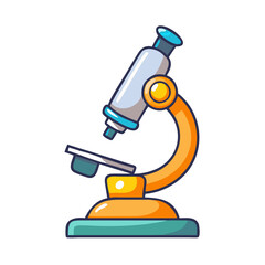 Colorful Microscope Vector Clipart – Perfect for Educational & Medical Use