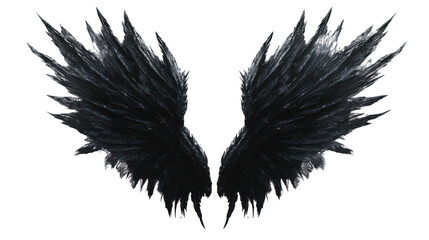 angel wings isolated on black