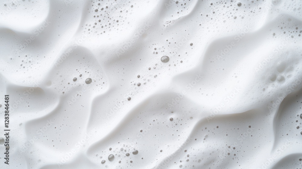 Poster foamy white texture background with bubbles creating a soft and smooth appearance, ideal for design 