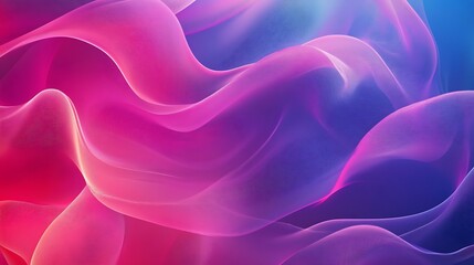 Fototapeta premium Abstract flowing waves of pink and blue colors blend together