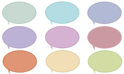 パステルカラー吹き出し