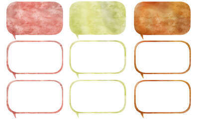 水彩風吹き出し