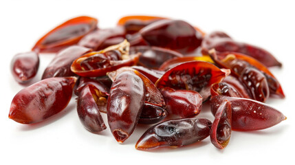 Chili Seeds on a Pure White Background