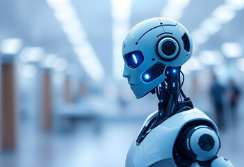 3d render of a ai robot 
